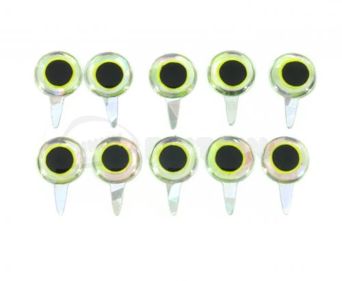 Funky Chartreuse/Mirage Tab Eyes 3D - Funky Fly Tying 4 Funky Chartreuse/Mirage Tab Eyes 3D - Funky Fly Tying - Image 2