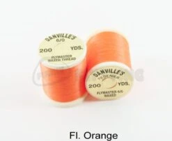 Danville's Flymaster 70 Denier Thread - Funky Fly Tying -Fishing Accessories Store Danvilles Flymaster 6 0 70 Denier Thread Fluo Orange 1