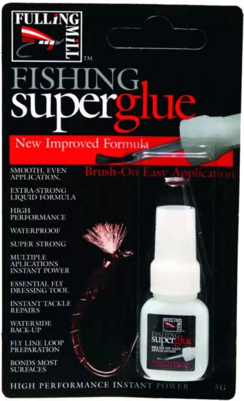 Fulling Mill Superglue With Brush - Funky Fly Tying 2 Fulling Mill Superglue With Brush - Funky Fly Tying