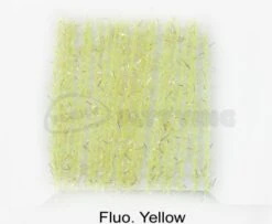 Funky 3D Micro Straggle UV & Gold Fritz - Funky Fly Tying -Fishing Accessories Store Funky 3D Micro Straggle Uv Gold Fritz Fluo Yellow 1