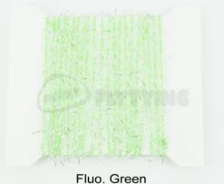 Funky 3D Micro Straggle UV & Silver Fritz - Funky Fly Tying -Fishing Accessories Store Funky 3D Micro Straggle Uv Silver Fritz Fluo Green