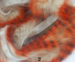 Hareline Magnum Cut Tiger Barred Zonkers - Funky Fly Tying -Fishing Accessories Store Hareline Magnum Cut Tiger Barred Zonkers Black Orange over Tan