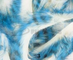 Hareline Magnum Cut Tiger Barred Zonkers - Funky Fly Tying -Fishing Accessories Store Hareline Magnum Cut Tiger Barred Zonkers Blue Black over White 1