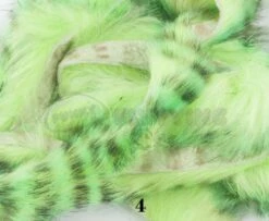 Hareline Magnum Cut Tiger Barred Zonkers - Funky Fly Tying -Fishing Accessories Store Hareline Magnum Cut Tiger Barred Zonkers Mahi Green Black Over Chartreuse