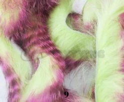 Hareline Tiger Barred Rabbit Zonker Strips - Funky Fly Tying 40 Hareline Tiger Barred Rabbit Zonker Strips - Funky Fly Tying -Fishing Accessories Store Hareline Magnum Cut Tiger Barred Zonkers Pink Brown over Chartreuse 2