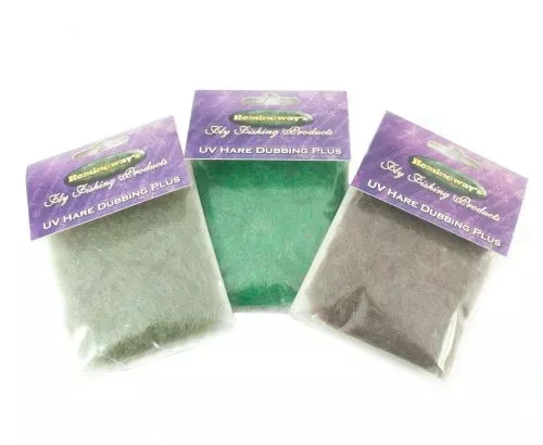 Hemingway's Hare's Plus UV Dubbing Packets - Funky Fly Tying 3 Hemingway's Hare's Plus UV Dubbing Packets - Funky Fly Tying