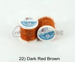 Hends Ice Dub Thread - Funky Fly Tying -Fishing Accessories Store Hends Ice Dub Thread Dark Red Brown 1