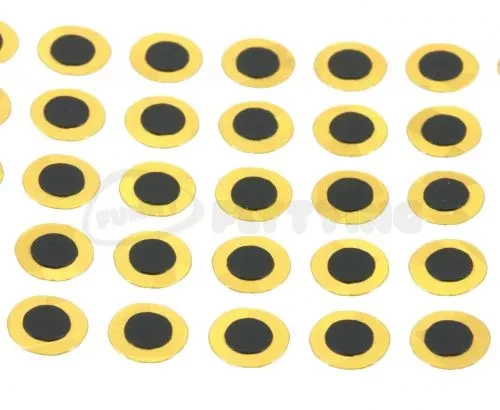 Funky Holographic Gold Tape Eyes Pack 50 - Funky Fly Tying 4 Funky Holographic Gold Tape Eyes Pack 50 - Funky Fly Tying - Image 2