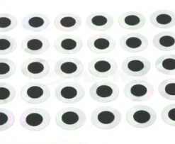 Funky Holographic Silver Tape Eyes Pack 50 - Funky Fly Tying