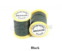Funky Holographic Tinsel - Funky Fly Tying -Fishing Accessories Store Holographic Tinsel Black 1