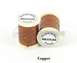 Funky Holographic Tinsel - Funky Fly Tying -Fishing Accessories Store Holographic Tinsel Copper 1