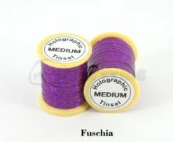 Funky Holographic Tinsel - Funky Fly Tying -Fishing Accessories Store Holographic Tinsel Fuschia 1