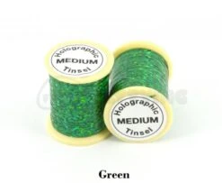 Funky Holographic Tinsel - Funky Fly Tying -Fishing Accessories Store Holographic Tinsel Green 1