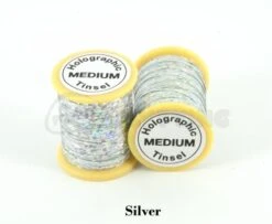 Funky Holographic Tinsel - Funky Fly Tying -Fishing Accessories Store Holographic Tinsel Silver 1