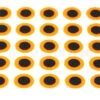 Funky Hot Orange Tape Eyes Pack 50 - Funky Fly Tying