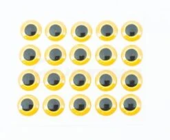 Funky Hot Orange/Yellow 3D Eyes - Funky Fly Tying -Fishing Accessories Store Hot Orange Yellow 3D Eyes 1