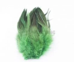 Nature's Spirit Strung Saddle Hackle - Funky Fly Tying -Fishing Accessories Store Natures Spirit Strung Saddle Hackle Green over Brown