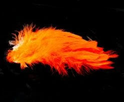 Nature's Spirit Strung Schlappen Long 5 1/2"-7" - Funky Fly Tying -Fishing Accessories Store Natures Spirit Strung Schlappen Long 5½ 7 Fluo Orange