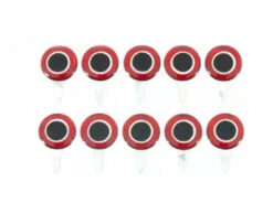 Funky Red/Silver/Black Tab Eyes 3D - Funky Fly Tying