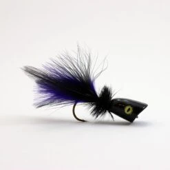 Flymen Surface Seducer Double Barrel Popper Bodies - Funky Fly Tying 28 Flymen Surface Seducer Double Barrel Popper Bodies - Funky Fly Tying -Fishing Accessories Store Surface Seducer Double Barrel black side 1