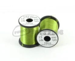 UNI Floss - Funky Fly Tying 40 UNI Floss - Funky Fly Tying -Fishing Accessories Store UNI Floss Rayon 15yrds Olive