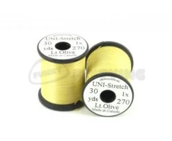 Uni Stretch Floss - Funky Fly Tying -Fishing Accessories Store Uni Stretch Floss Light Olive 1