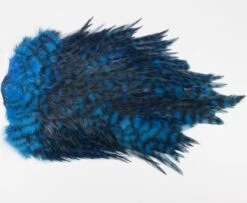 Whiting 4 B's Rooster Saddle - Funky Fly Tying -Fishing Accessories Store Whiting 4B Rooster Saddle Capes Dyed Grizzly Kingfisher Blue