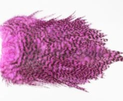 Whiting 4 B's Rooster Saddle - Funky Fly Tying -Fishing Accessories Store Whiting 4B Rooster Saddle Capes Dyed Grizzly Pink 1